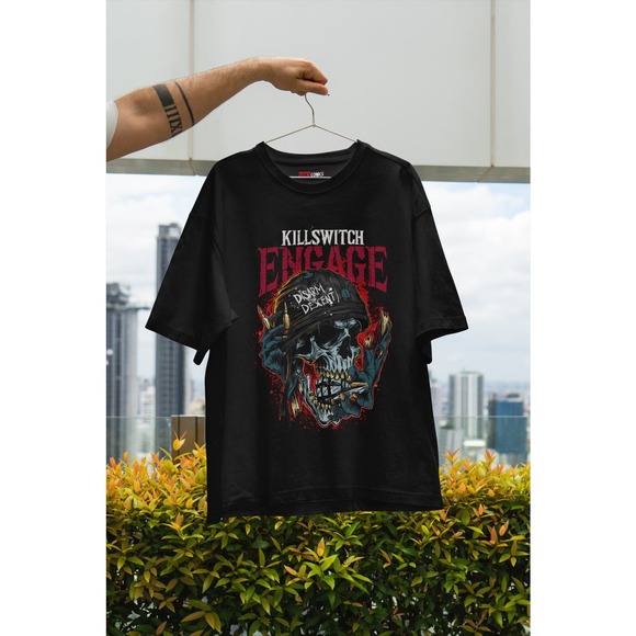 Band rock T-shirt | Killswitch Engage Band T-Shirt | Skull Graphic Tee - Picture 4 of 10